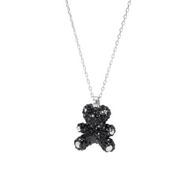 Crystal Teddy Necklace [Sterling Silver]