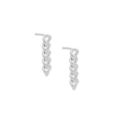Curb Chain Earrings [Sterling Silver]