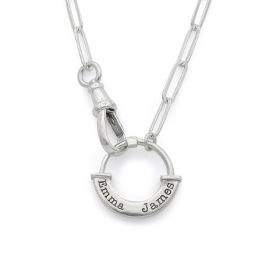 Felicity Link Chain Name Necklace [Sterling Silver]
