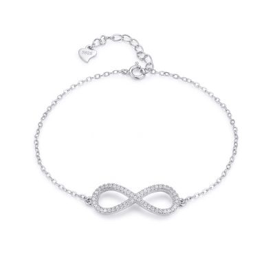 Dazzling Infinity Bracelet [Sterling Silver]
