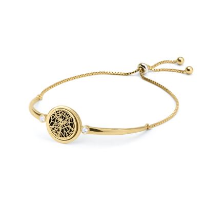 Diamond Spot Silhouette Map Bracelet [18K Gold Plated]