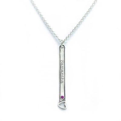 Cherry Branch with Heart Necklace [Sterling Silver]