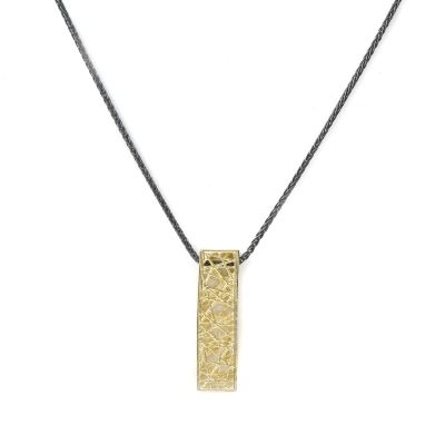 Collier Barre Verticale Fils de Vie [Or 10 Carats]