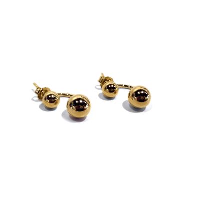 Dual Sphere Earrings [18K Gold Vermeil]