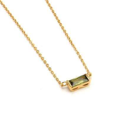 Genuine Emerald Necklace [18K Gold Vermeil]