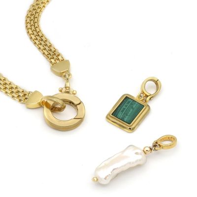 Emma Circle Necklace [18K Gold Plated] - with Charms