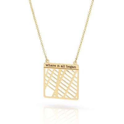 Essentiële Vlekken Kaart Ketting - 18K Goud Vermeil