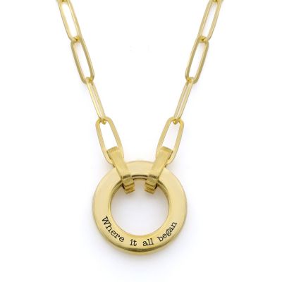Enchanted Message Link Chain Necklace [18K Gold Vermeil]