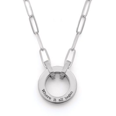 Enchanted Message Link Chain Necklace [Sterling Silver]