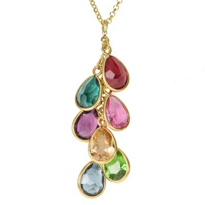 Enchanted Rain Birthstone Necklace [18K Gold Plated]