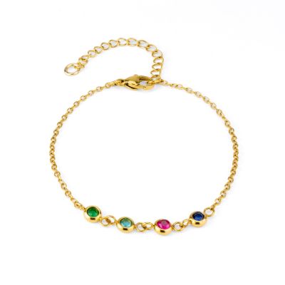 Enchanted Stars Birthstone Anklet [18K Gold Plated]