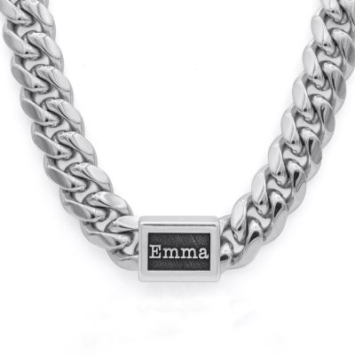 Cuban Link Chain With Name - 10mm 