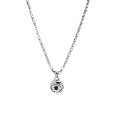 Evil Eye Engraved Necklace for Men