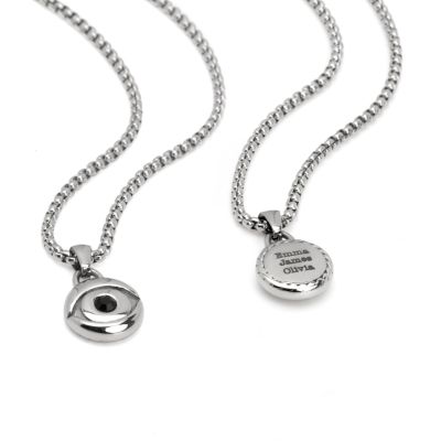 Evil Eye Engraved Necklace for Men