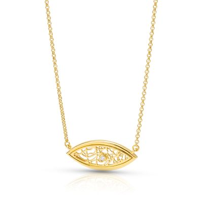 Evil Eye Map Necklace [18K Gold Vermeil]