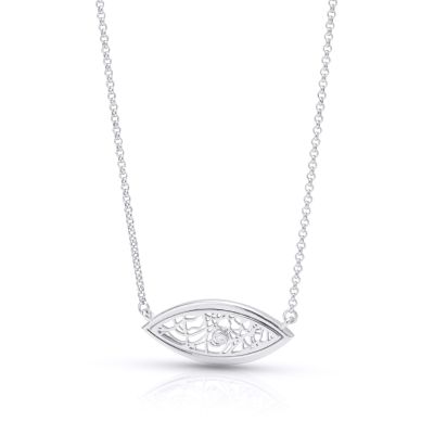 Evil Eye Map Necklace [Sterling Silver]