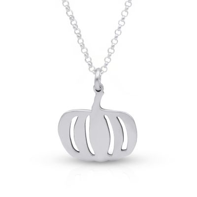 Fall Magic Pumpkin Pendant Necklace [Sterling Silver]