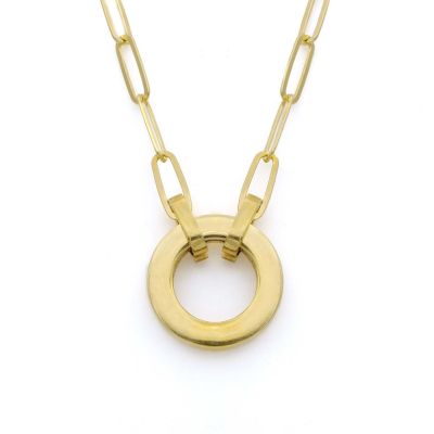 Arya Circle Link Chain Necklace [18K Gold Plated]