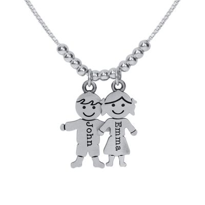 Collier Famille avec Prénoms [Argent 925]