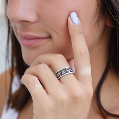 Family Roots Birthstone Ring [Sterling Silver]