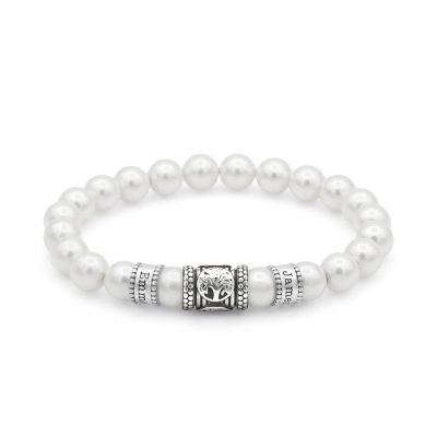 Familienbaum Perlenarmband für Damen [Sterlingsilber]