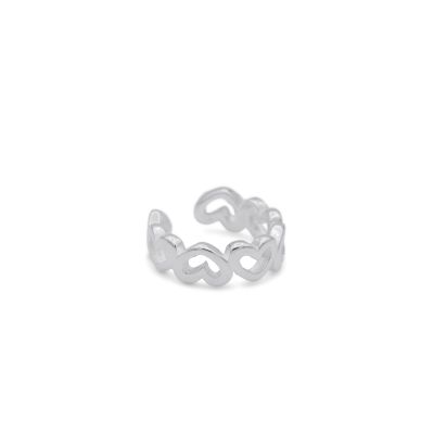 Set of Hearts Ear Cuff [Sterling Silver]