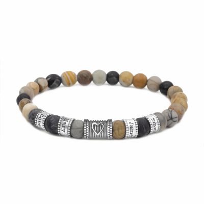 Ties Of The Heart Picasso Jasper Bracelet [Silver]