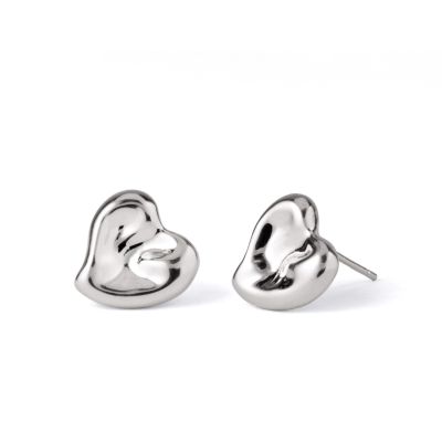 Heart Stud Earrings [Sterling Silver]