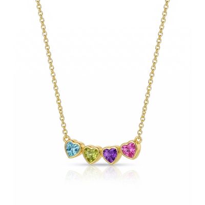 Talisa Hearts Signature Birthstone Necklace [18K Gold Vermeil]
