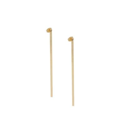 Herringbone Drop Earrings [18K Gold Vermeil]