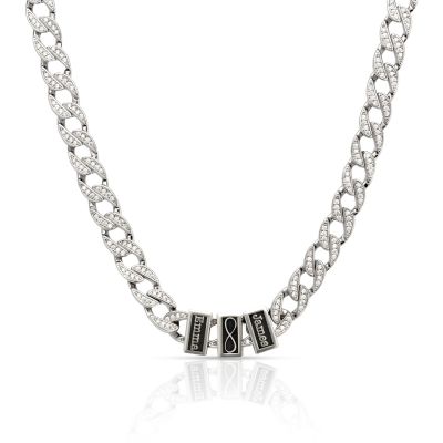 Iced Cuban Link Chain With Infinity Charm