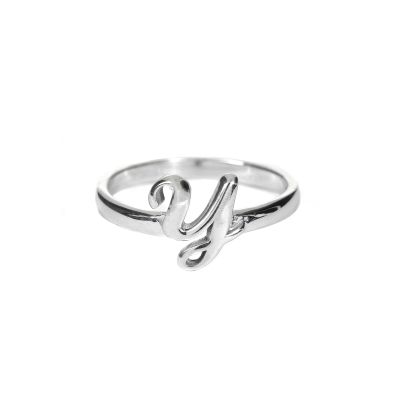 Bague Initiale 3D [Argent 925]