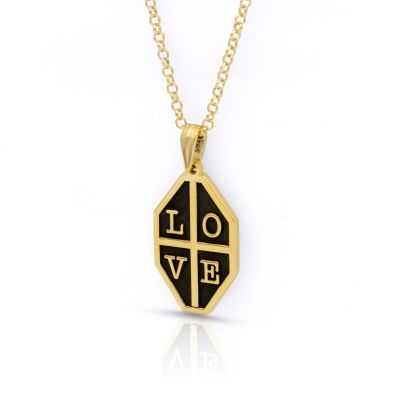 Cherished Shield Initial Necklace [18K Gold Plated]