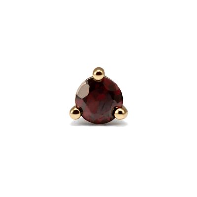 January Garnet Birthstone Earrings [14 Karat Gold]