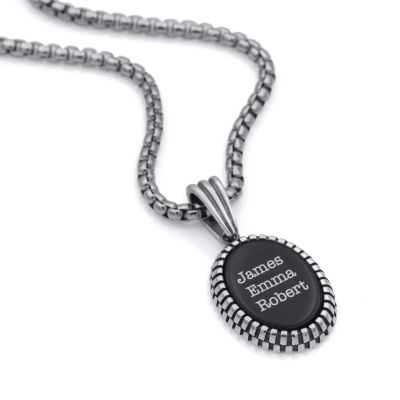 Collana con nome Jayden Onyx Men