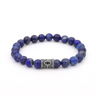 Lapis Lazuli Evil Eye Men Bracelet