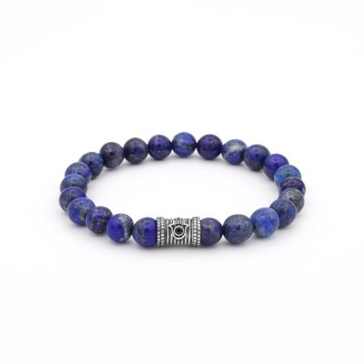 Bracelet Lapis Lazuli avec Hamsa pour Homme