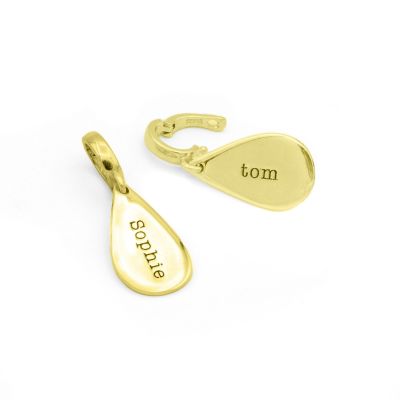 Large Drop Name Charm [18K Gold Vermeil]