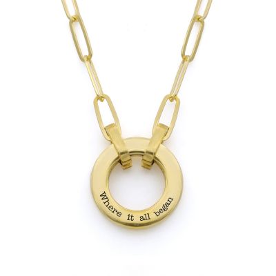 Enchanted Message Link Chain Necklace [18K Gold Plated]