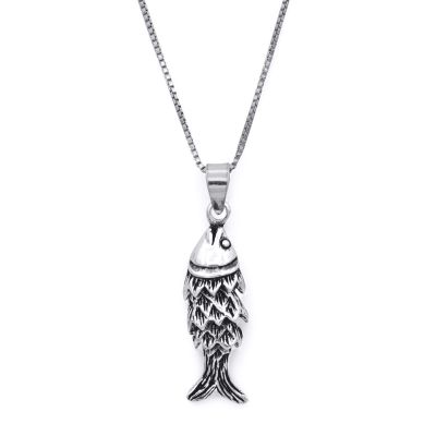 Lucky Fish Necklace for Men [Sterling Silver]