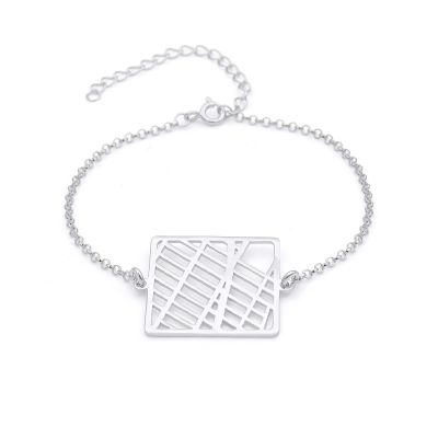 Treasured Spot Map Bracelet [Sterling Silver]