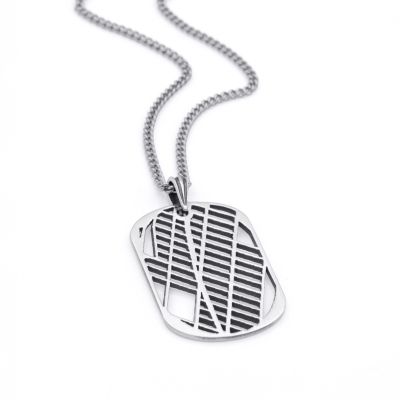 Classic Map Tag Necklace - Sterling Silver