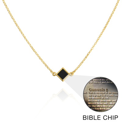 Maria Necklace with Nano Bible [18K Gold Vermeil]