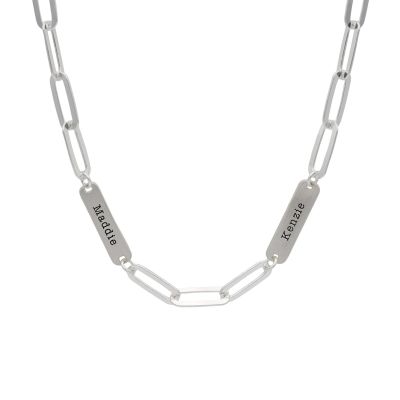 Melissa Paperclip Name Necklace [Sterling Silver]