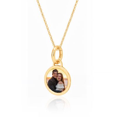 Memories Circle Photo Necklace [18K Gold Vermeil]