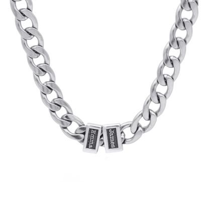 Cuban Link Chain With Names - 8mm 