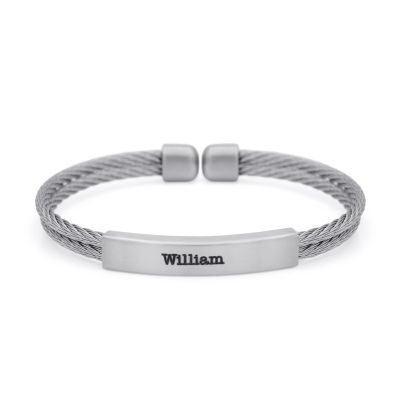 Armreif für Herren mit Gravur - Edelstahl