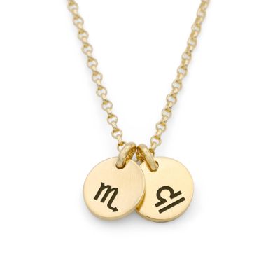Mirella Circle Zodiac Necklace [18K Gold Vermeil]