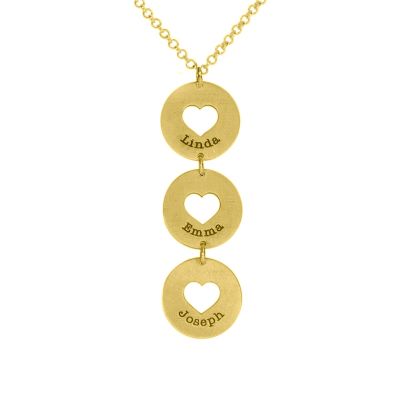 Collana Cuori Aperti con Nome [Placcata Oro 18kt]