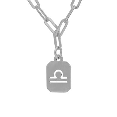 Collier Signe du Zodiaque [Chaîne à Trombones / Argent 925]